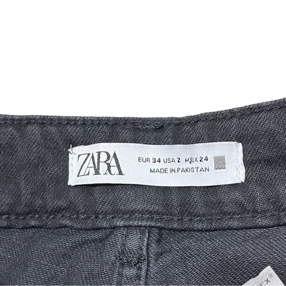 ZARA High Waist Black Jeans Size 2 - Picture 7 of 9